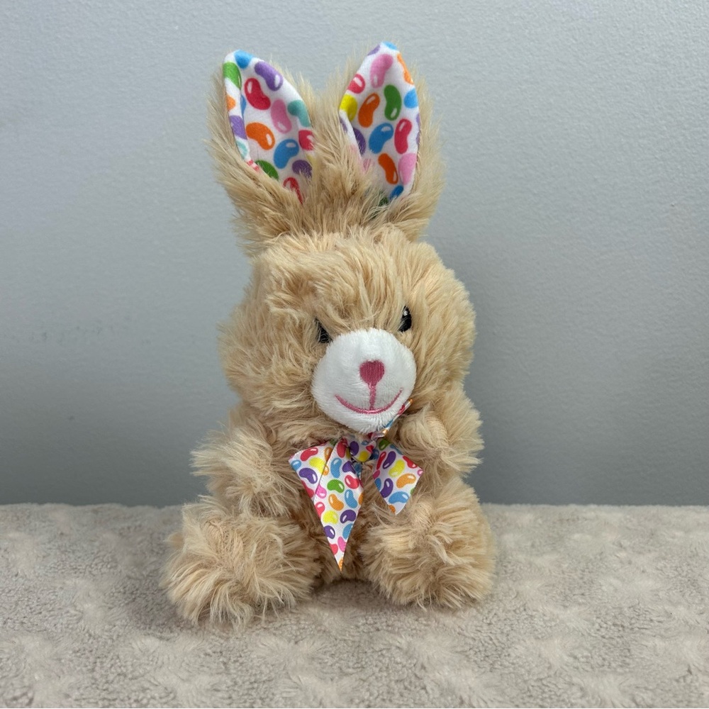 Midwood Brands Bunny Rabbit Plush Stuffed Animal Toy Jelly Beans Easter Bow